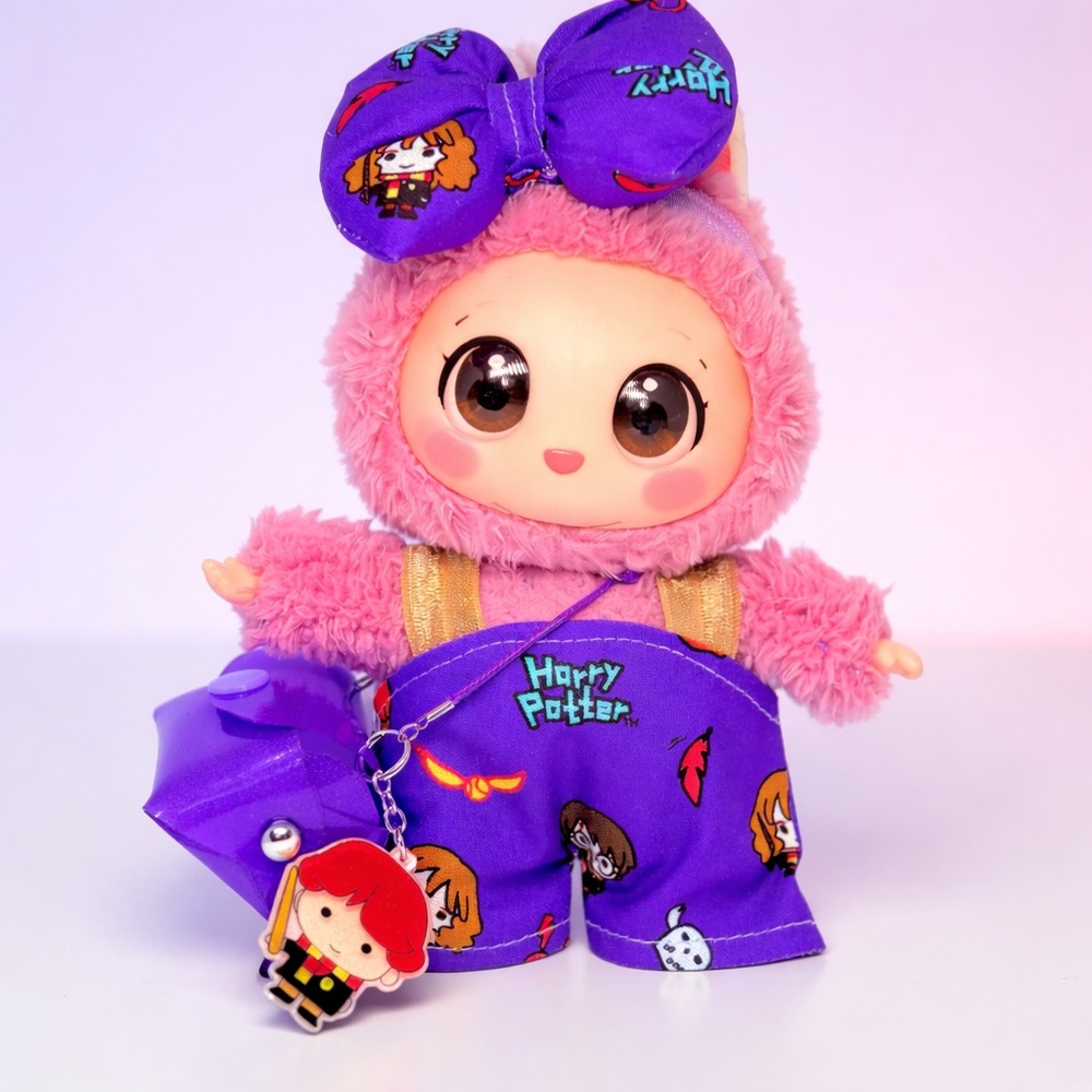 Harry Potter Overalls Outfit and A Matching Bag for 17 cm Plush Doll